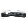Buy cheap Italian Modern Living Room Leather Soft Sofa House Type L Princess Combination Head Layer from wholesalers