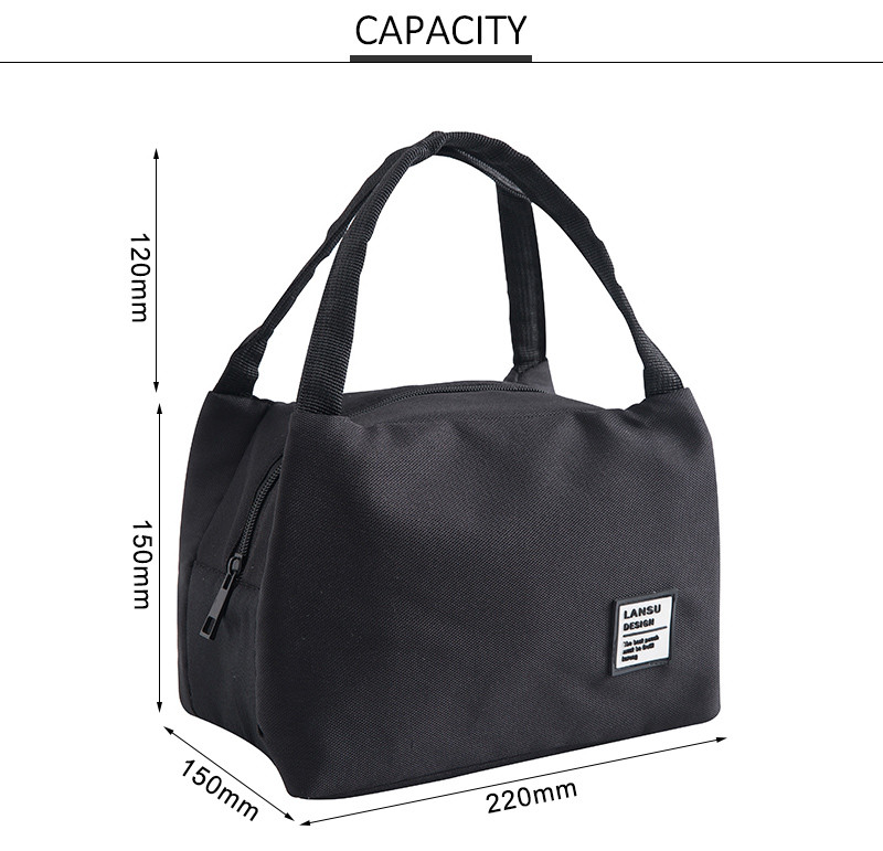 Zipper Closure Oxford Insulated Lunch Cooler Bags