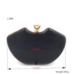 New design gold color evening bag box metal frame with diamond lock 12*21 cm