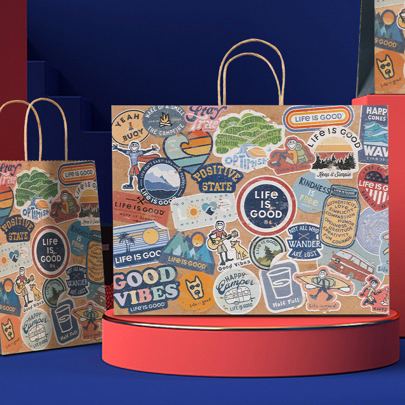 Custom Printed Zhejiang Kraft Paper Bag With Handles for Your Own Logo Promotion