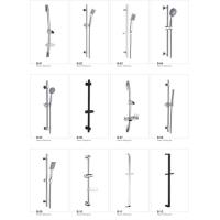 Buy cheap Wall Mounted Bathroom Shower Slide Bar Kit Brushed Nickel Color product