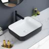 Buy cheap Delicate Solid Counter Top Bathroom Sink Impact-Resistance Rectangular Hand Basin from wholesalers