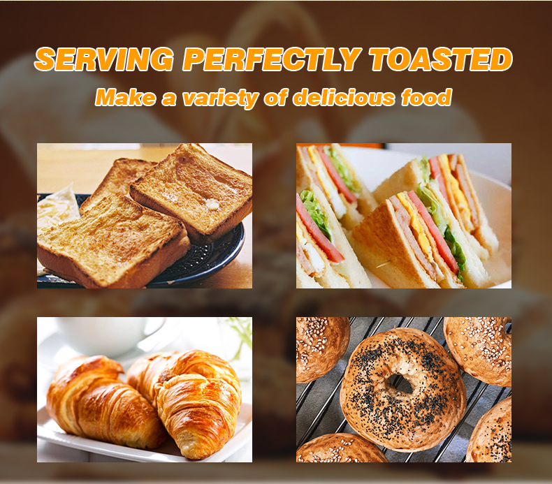 220V Commercial Electric Conveyor Toaster for Hotel/Restaurant Kitchen Food Preparation