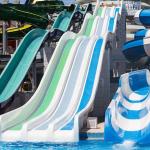 Resort Outdoor Adult And Kids Swimming Pool Water Play Slide Equipment