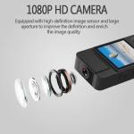 Practical ABS Waterproof Sports Camera 1080P Wide Angle Pocket Clip
