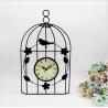 Buy cheap Bird cage metal wall clock home decoration iron clock from wholesalers