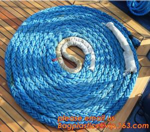 China polyester mooring hawser rope, cheap and quality 3 inch polypropylene marine rope, polypropylene rope, PET+PP rope on sale