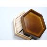 Buy cheap Dark Solid Wood Standing Jewelry Box , Gift Wood Hexagon Shaped Box from wholesalers