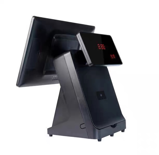 Novel Design 15.6" Touch Screen Cash Register with 80mm Built-in Printer and 11.6" 2nd Display