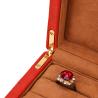 Buy cheap Custom Orange Microfiber Leather Jewelry Box for Stud Bracelet and Ring 19.5*11*5cm from wholesalers
