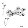 Buy cheap Thermostatic Shower Set,Wall Mounted Bath Shower Mixer Thermostatic Bath Shower Faucet With Diverter from wholesalers
