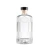Buy cheap 1000ml Clear Black Nordic Round Empty Glass Rum Whisky Bottle with Cork Cap Made from wholesalers