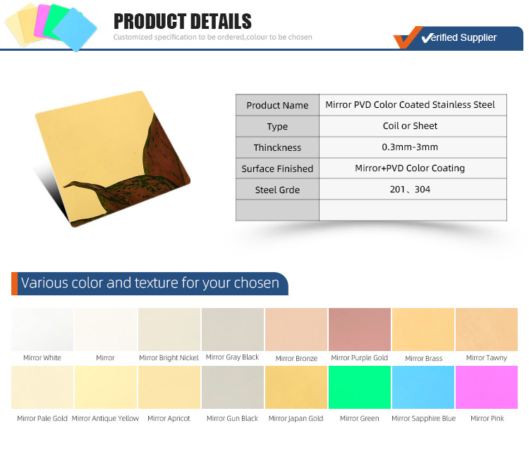309s 310s 904l Color Stainless Steel Sheet Bright Surface 0.3mm Thickness