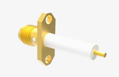 Buy cheap Stainless Steel Female 2-hole Flange SMA Brass RF Coaxial Connector for Aerospace from wholesalers