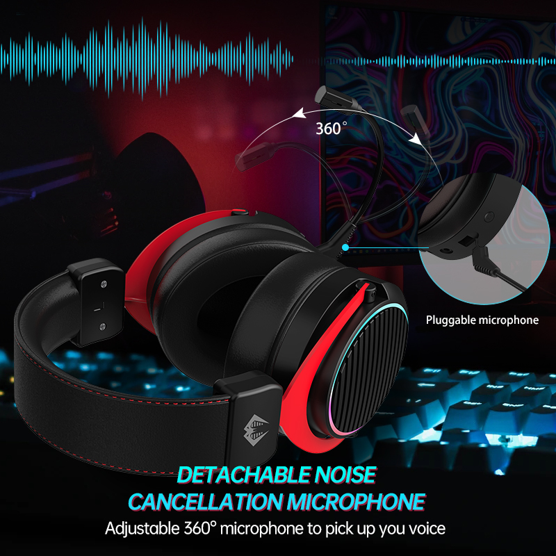 Volume Control 2.4G Wireless Gaming Headphones DJ Earphones 15 Hz-20KHz For PC