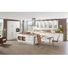 Buy cheap 18mm Solid Wood Kitchen Cabinets Quartz Stone Wood Look Countertops Aluminum Toe Kick from wholesalers