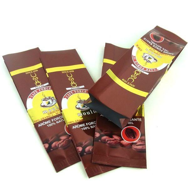 Quality Valve Sealable Mylar Foil Coffee Packaging Zipper Bags Ground Matte Kraft Paper Printed for sale