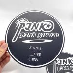 Waterproof Self Adhesive Die Cut Sticker Custom Round Black