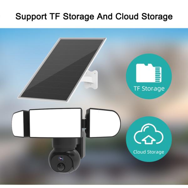 4G 4MP Cellular Solar Security Camera Pan Tilt 19200mAh Battery Operated CCTV Camera