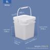 Buy cheap Bulk Sealed Square 5 Gallon Transparent Bucket Food Safe Custom from wholesalers