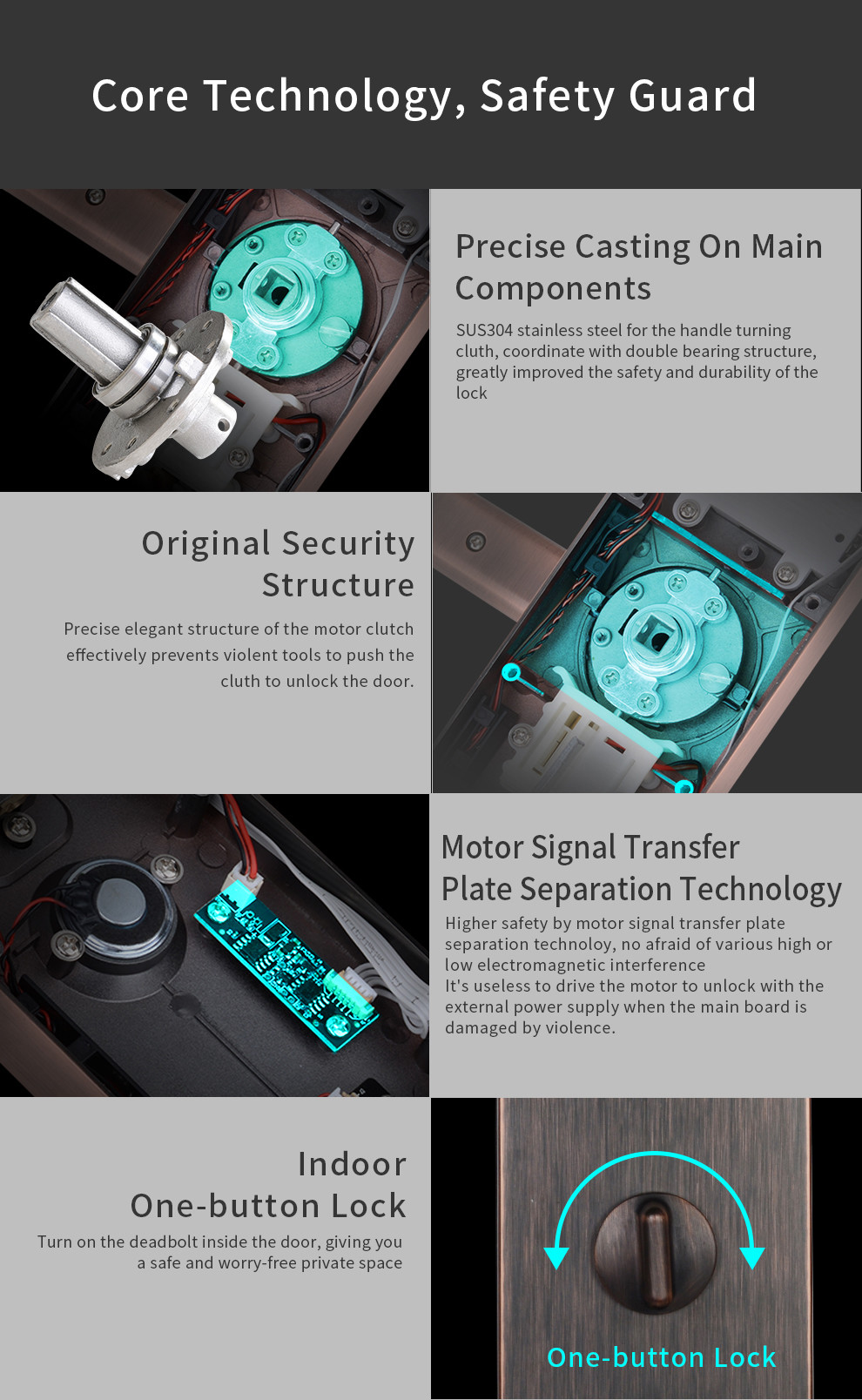 Keyless Entry Mortise Door Lock with Biometric Fingerprint Touchscreen Keypad Smart Lock