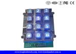 Illuminated Indoor Access Control Zinc Alloy Metal Keypad With 12 Keys