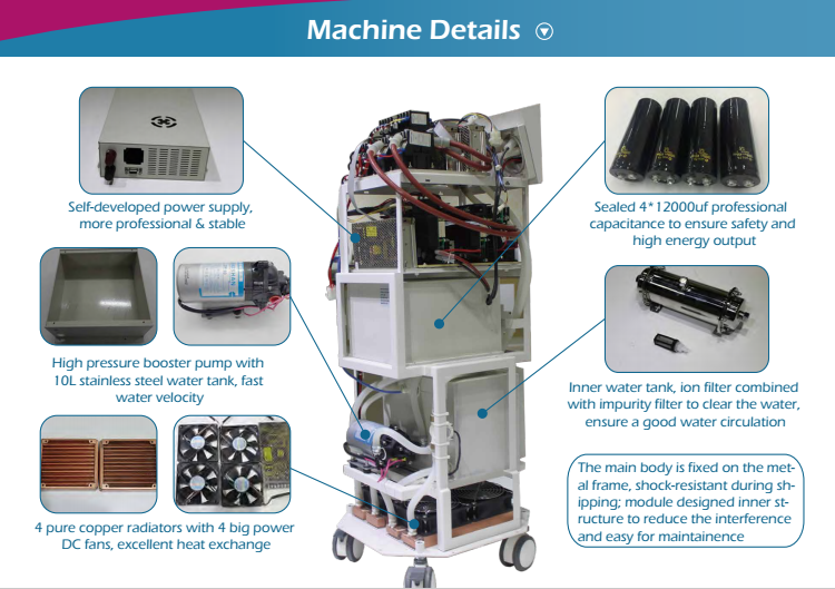 3 strong cooling system 3000W big spot size intense pulse light hair removal machine 