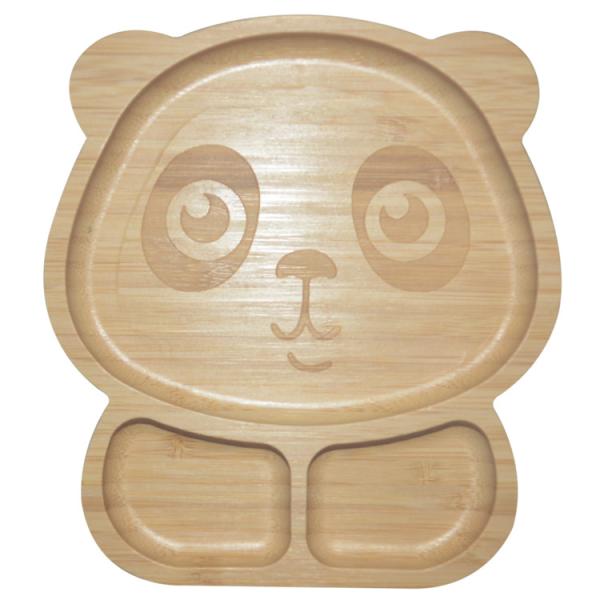 Buy cheap Eco Friendly Tableware Bamboo Silicone Baby Plate Divided Suction Plate BPA Free from wholesalers