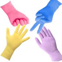 Buy cheap Colorful Nitrile Disposable Gloves Protection Waterproof For Household Beauty product