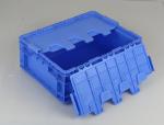 Buy cheap Hinged Lids Plastic Storage Tote Boxes Blue Color Stacking Turnovers from wholesalers