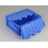 Buy cheap Hinged Lids Plastic Storage Tote Boxes Blue Color Stacking Turnovers from wholesalers