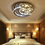 Clear Crystal ceiling lights with Moon For Living room Bedroom Kitchen Lighting