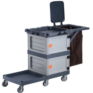 Buy cheap Lockable Safebox Housekeeping Janitorial Cleaning Carts product