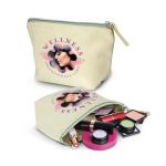 Custom Cotton Canvas Makeup Travel Bag Cosmetic Bag for Women Girls Portable
