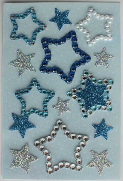 Buy cheap Rhinestone Colored Star Stickers , Transparent Crystal Small Star Stickers from wholesalers