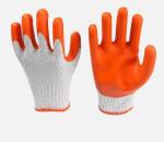 10 Gauge Flat Plain Latex Orange Industrial Rubber Gloves