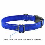 Durable Soft Nylon Dog Collar , Reflective Nylon Buckle Dog Collars