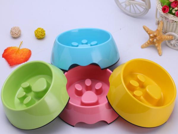 Buy cheap Non Slip Slow Eating Cat Bowl Prevent Cat Food Splash Water Pet Slow feeder Puppy Bowl from wholesalers