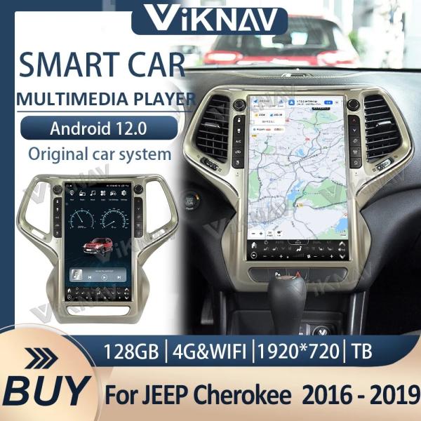 Buy cheap 14.4 Inch Android Screen Car radio For 2016-2019 Jeep Grand Cherokee 128G Navigation GPS Multimedia Player Carplay 4G from wholesalers
