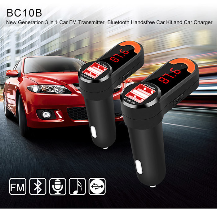 Universal Smartphone Charger / Bluetooth Car Stereo Adapter 30*30*62mm