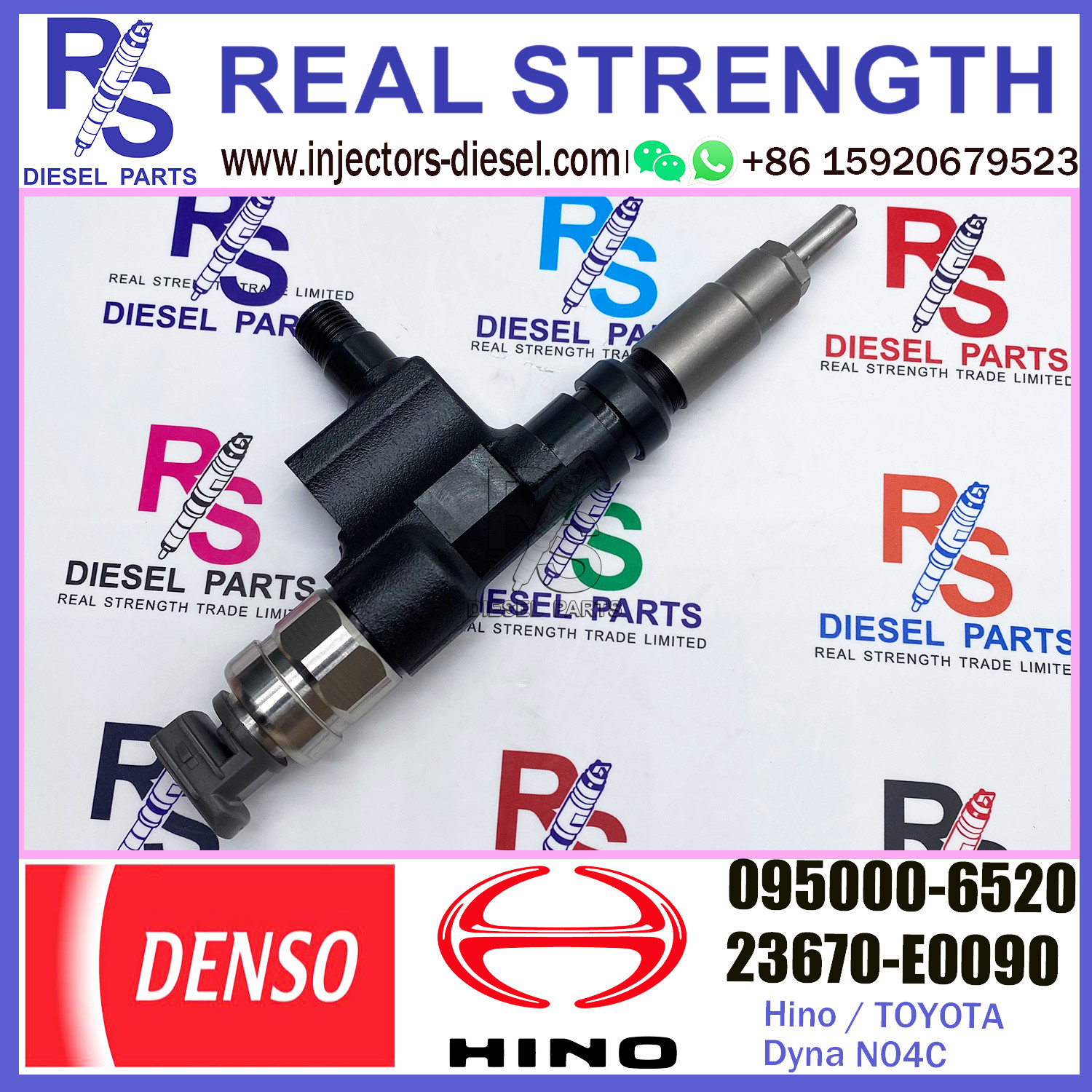 Diesel Fuel Injector 095000-6520 23670-E0090 For HINO/TOYOTA Dyna N04C