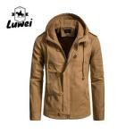 2022 Winter Chaqueta Moto Abrigos Hombre Utility Cotton Padded Hooded Cardigan