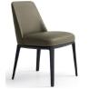 Buy cheap Wearproof Cream Leather Dining Room Chairs With Black Legs from wholesalers
