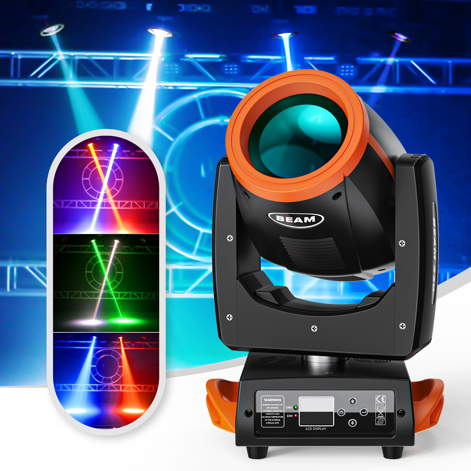 14-Color Rainbow Effects DMX512 Controls Stage Lights for DJ Performances in Club Bar