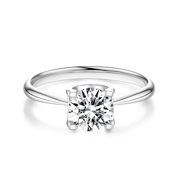 Buy cheap Women Gift dainty 18k jewelry Lab Grown Diamond Ring NGTC Certified Round Synthetic Diamond Ring from wholesalers