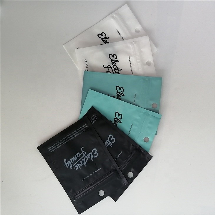 Zip lock style earring bracelet packaging zipper bag small plastic jewelry bag