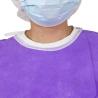 Buy cheap 50g Purple PP Isolation Gown Disposable Hospital Gowns from wholesalers