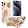 Buy cheap iPhone 12 Pro Max Silicone Case with Strap for Women Girls Cute Floral Flowers Pattern Design Adjustable Soft Wirstband from wholesalers