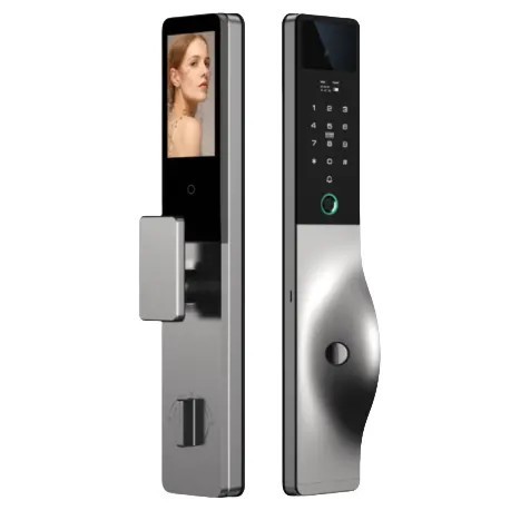 Quality 3D Face Video Smart Lock with Camera Tuya APP Fingerprint Smart Mortise Lock for sale
