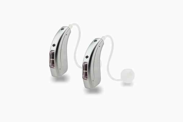 Silver Open Fit Behind The Ear Hearing Aids 25H Personal Sound Amplifiers For